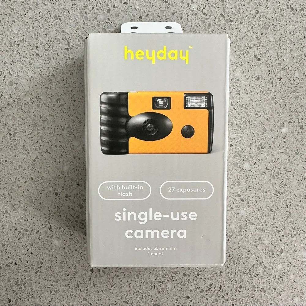 heyday Yellow and Black Disposable Camera
